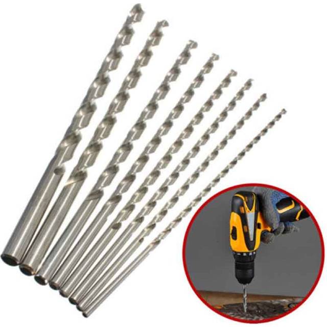 2-6mm Length160/200/250/300mm Extra Long HSS Drill Bit Set Holesaw Hole Saw Cutter Drilling Kit for Wood Steel Metal Alloy