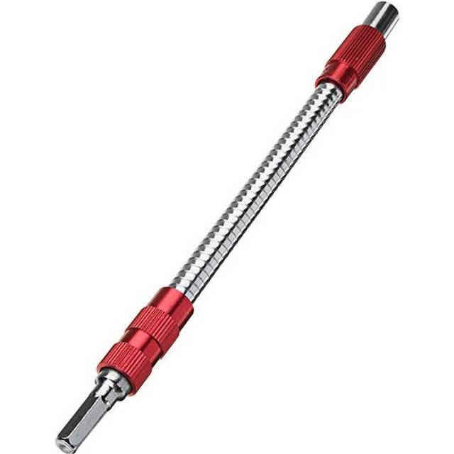10pcs 200mm Red Metal Flexible Extension Drill Shaft 1/4 Inch Hex Screwdriver Bit Holder