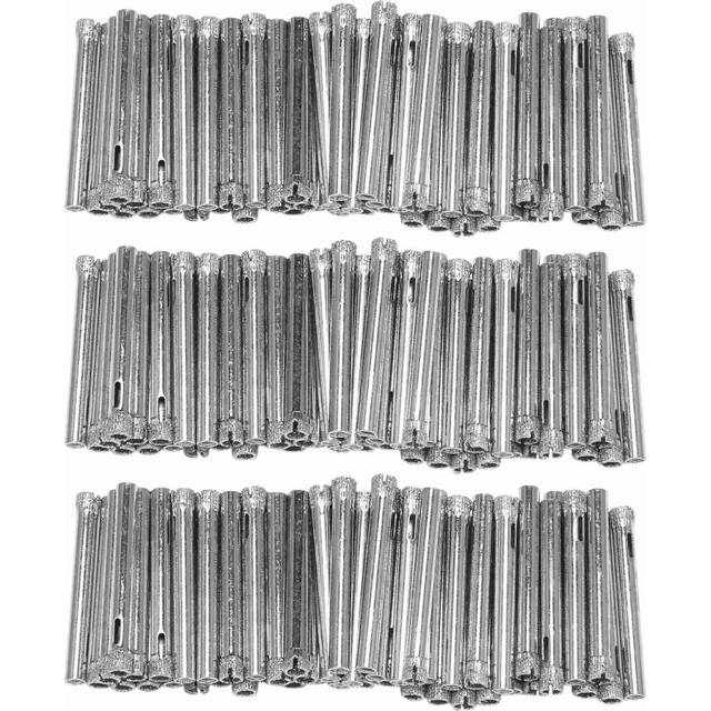 150Pcs Diamond Coated Drill Bit Set 6mm Diamond Tipped Hole Saw for Tile, Glass, Ceramics, Porcelain, Marble