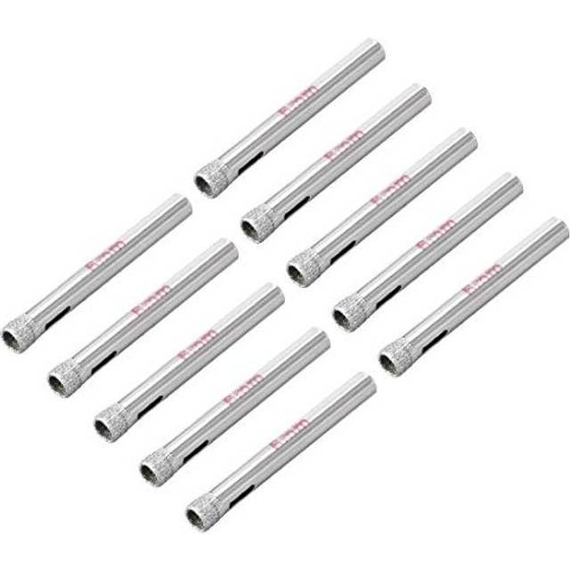 6mm Diamond Drill Bits Hole Saws for Glass Tile Porcelain Marble Ceramic Bottles Pots Brick Pack of 10