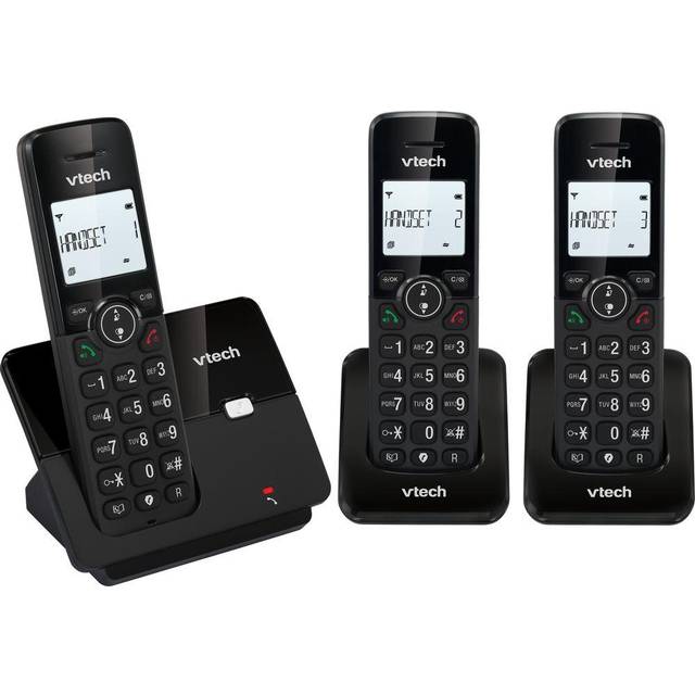 Vtech CS2001 Cordless Phone - Twin Handsets - Clear