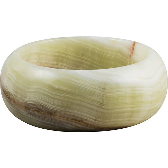 Bjorn Stone Circular 410mm Countertop Basin - Green (520mm L X 520mm W X 260mm H)