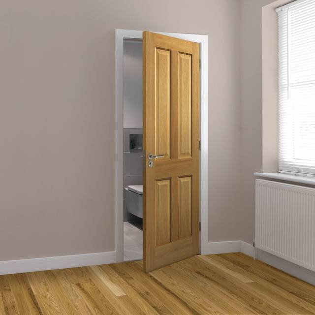 JB Kind Sherwood Oak – Prefinished Internal Door (Size: 1981 x 610mm, Thickness: 35mm, Fire Door: No)