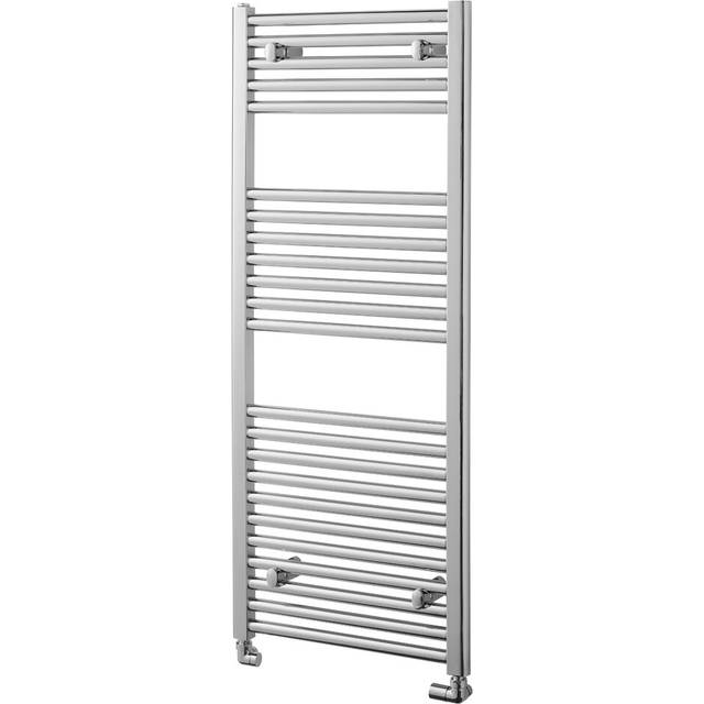 Curved Wall-Mounted Heated Towel Rail - Silver;Silver;Silver;Silver;Silver;Silve (120cm H x 60cm W x 8.8cm D)