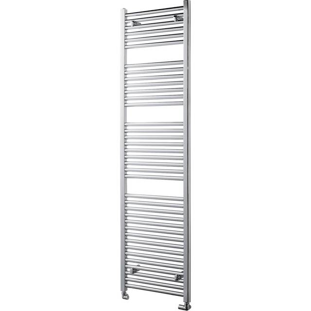 Curved Wall-Mounted Heated Towel Rail - Silver;Silver;Silver;Silver;Silver;Silve (180cm H x 40cm W x 8.8cm D)