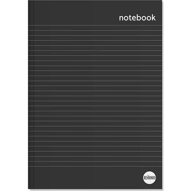 RHINO A4 Hardback Notebook Casebound 192 Pages 8mm Lined