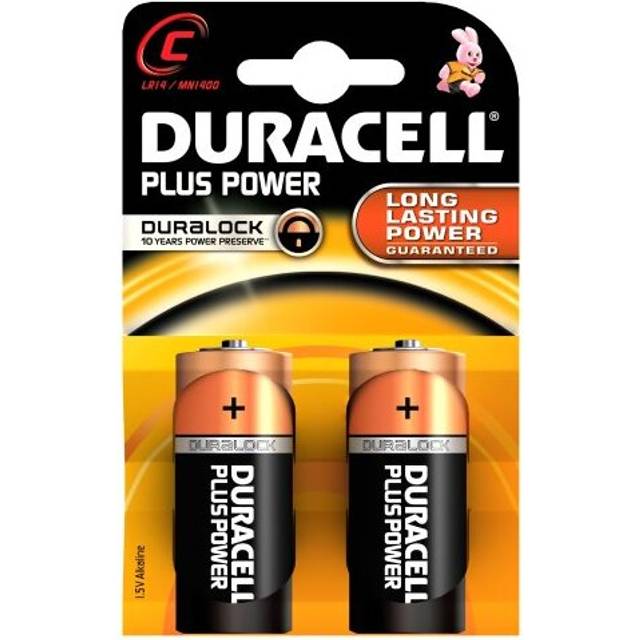 3140-Duracell MN1400, Plus Power Alkaline C Batteries LR14, 1.5 V, Pack of 2).