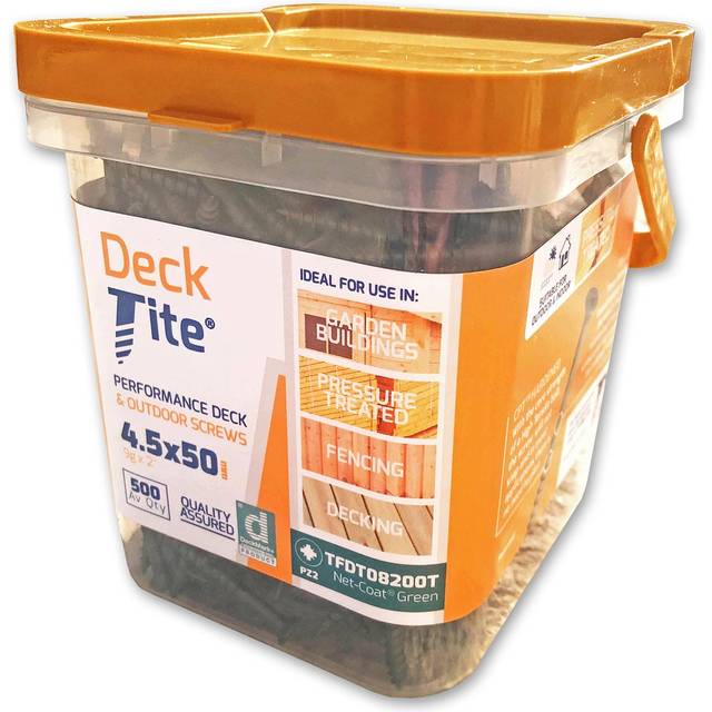 Deck-Tite Deck Screw Tub 4.5 x 50mm (500 Pack) in Green