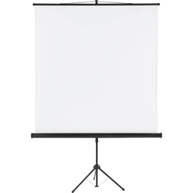 Tripod White Portable Projection Screen (150cm H x 150cm W x 6.5 D)