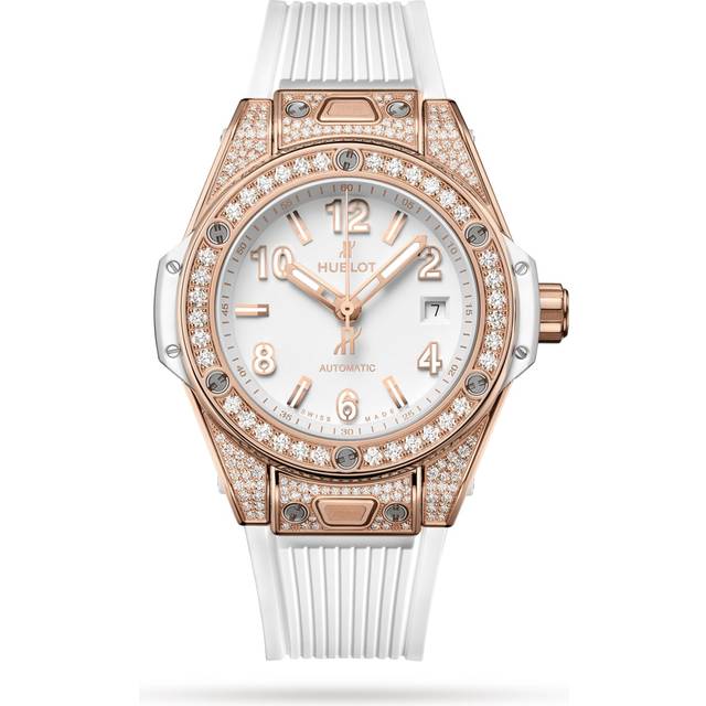 Big Bang One Click King Gold White Pavé 33mm Watch