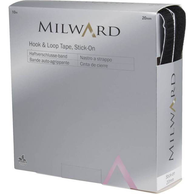 Milward Stick On Hook & Loop Tape, L10m x W20mm