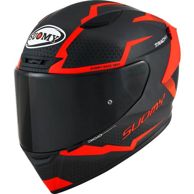 Suomy Track-1 Reaction, full face helmet , color: Matt Black/Red , size: XXL