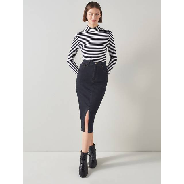LK Bennett Womens Beth Skirts,Indigo - Blue - Size 8 UK