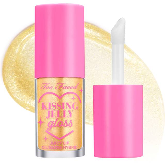 Too Faced Kissing Jelly Lip Oil Gloss |Sunflower & Jojoba Oils  0.15 fl. oz.  Pina Colada