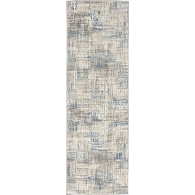 Tomberlin Tufted Ivory/Grey/Blue Rug (Runner 69 x 221cm)