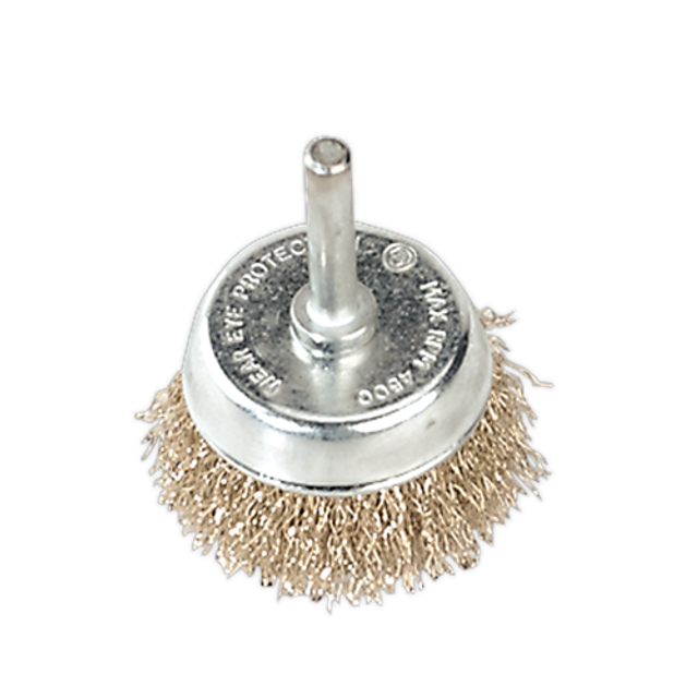Sealey SCB50 Wire Cup Brush 50mm with 6mm Shaft