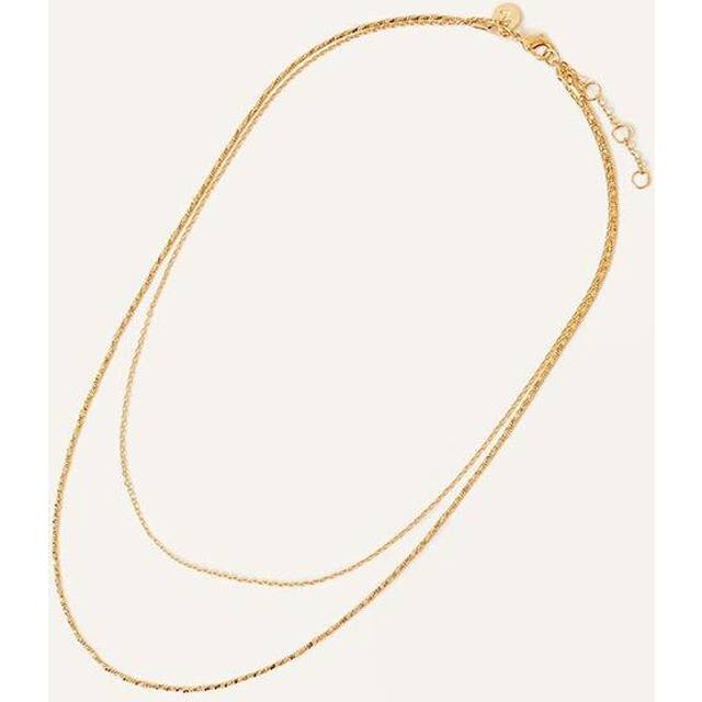 Accessorize 14ct Gold-Plated Sparkle Chain Layered Necklace