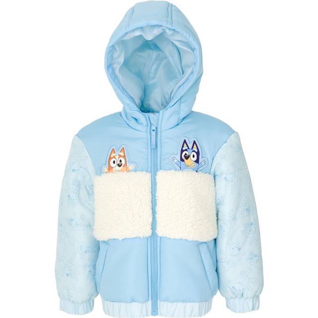 Bluey Bingo Toddler Girls Zip Up Winter Coat Puffer Jacket 3T