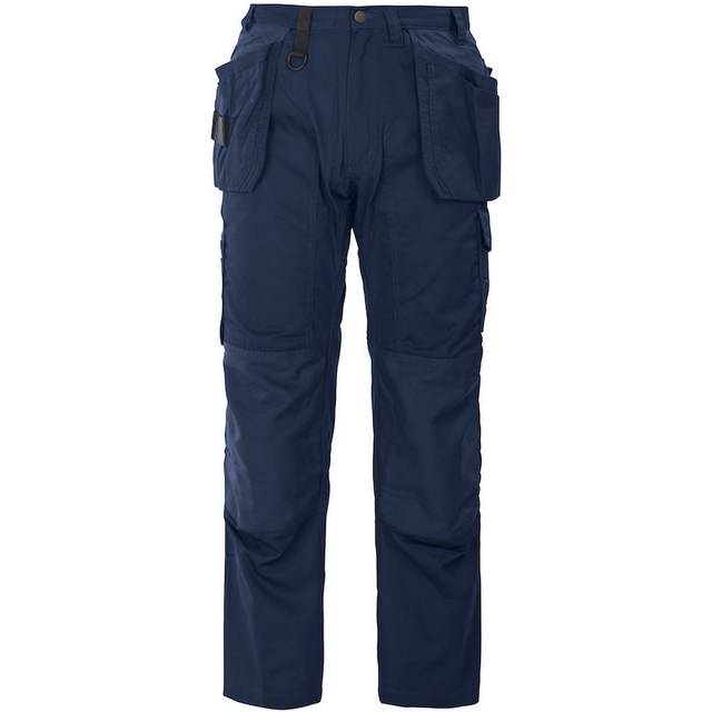 (47S, Navy) Projob Mens Reinforced Cargo Trousers