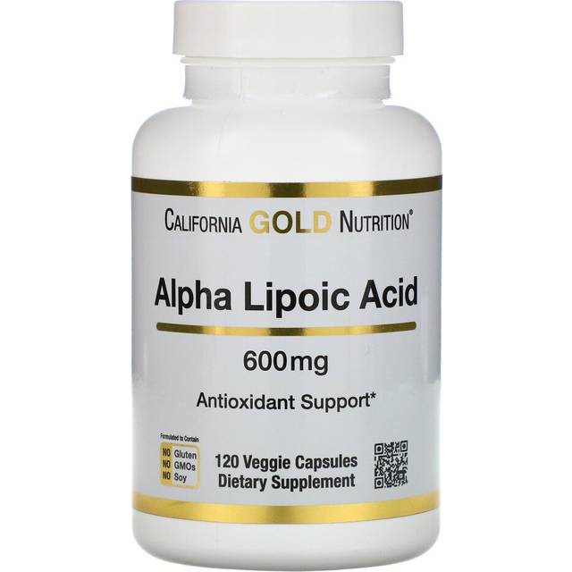 California Gold Nutrition  Alpha Lipoic Acid  600 mg  120 Veggie Capsules