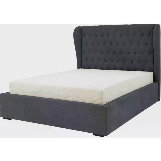 Dakota Double Ottoman Bed with Solid Base Pewter, Grey