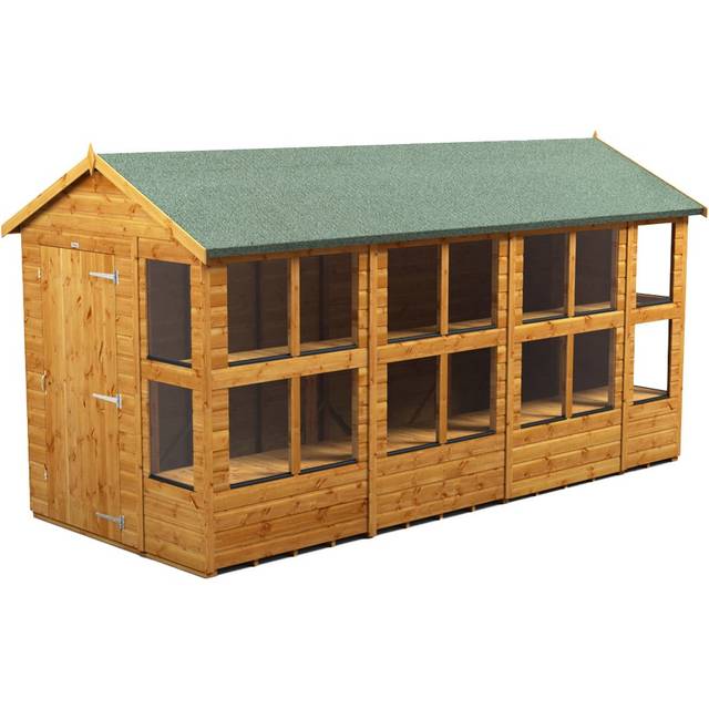 Power Apex 14' x 6' Potting Shed, Brown