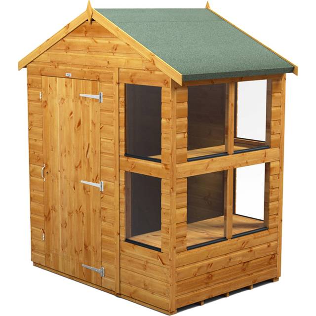 Power Apex 4' x 6' Potting Shed, Brown