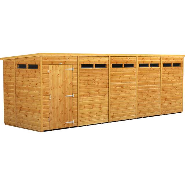 Power Pent 20' x 6' Security Shed, Brown