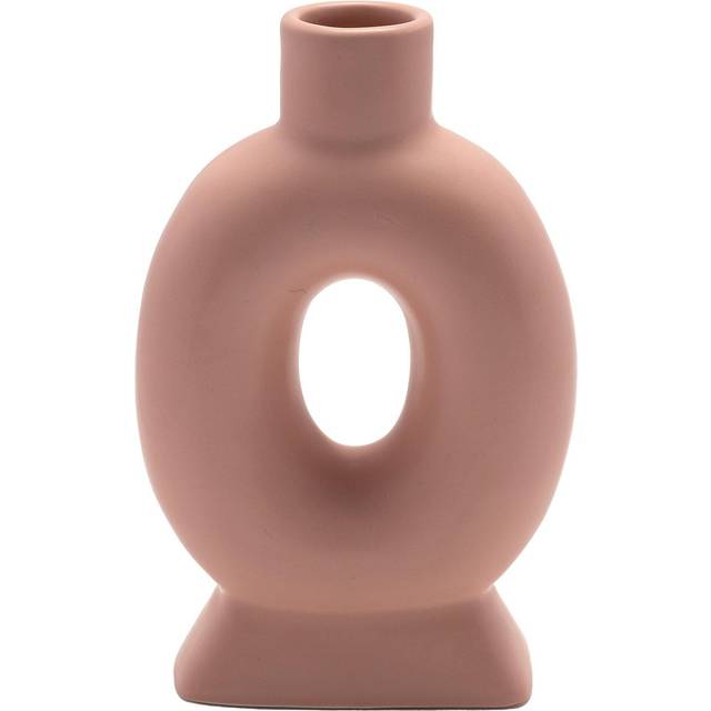 Hestia Oval Style Ceramic Vase - Dusty Pink