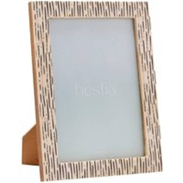 Hestia Striped Bone Photo Frame 5x7 Inch - White