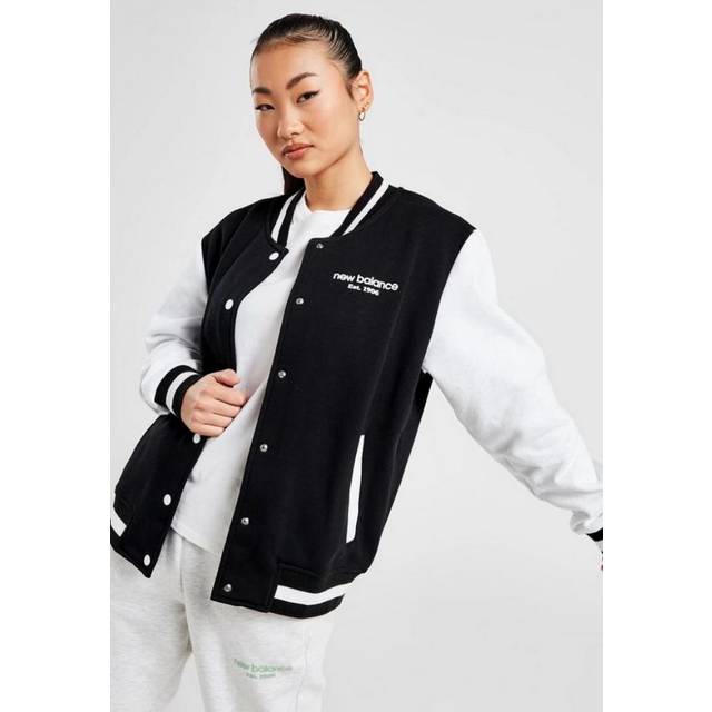 Balance womens varsity jacket fleece contrast girls bomber sweat jacket