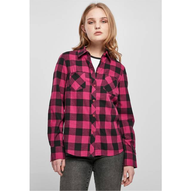 Women's flannel plaid shirt Urban Classics - Violet