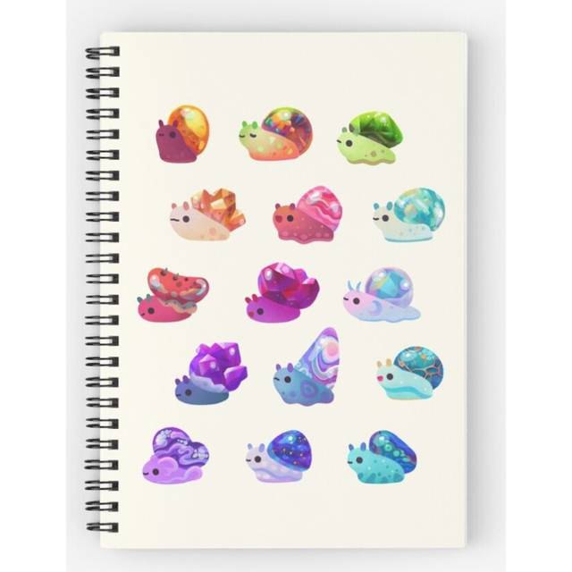 Spiral Notebook Jewel Snail - pastel A5 120 Pages