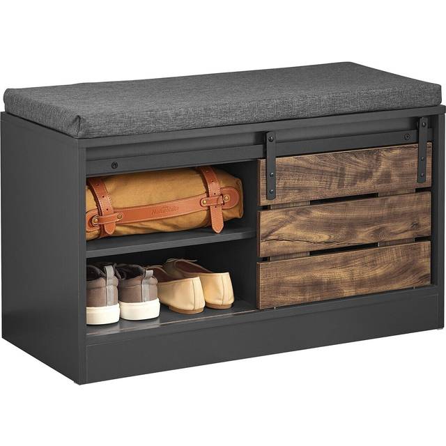 Hallway Shoe Bench Shoe Cabinet Shoe Rack with Sliding Door,FSR120-HG - Sobuy
