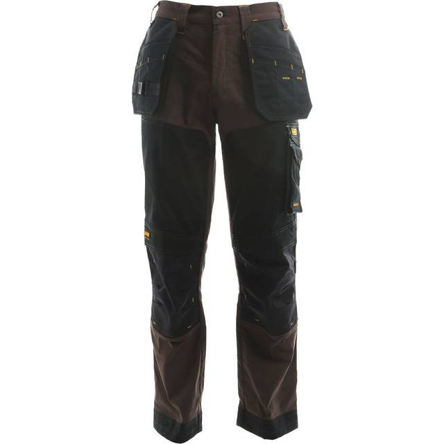 DeWalt Memphis Mens Stretch Work Trousers Grey / Black 40" 31"