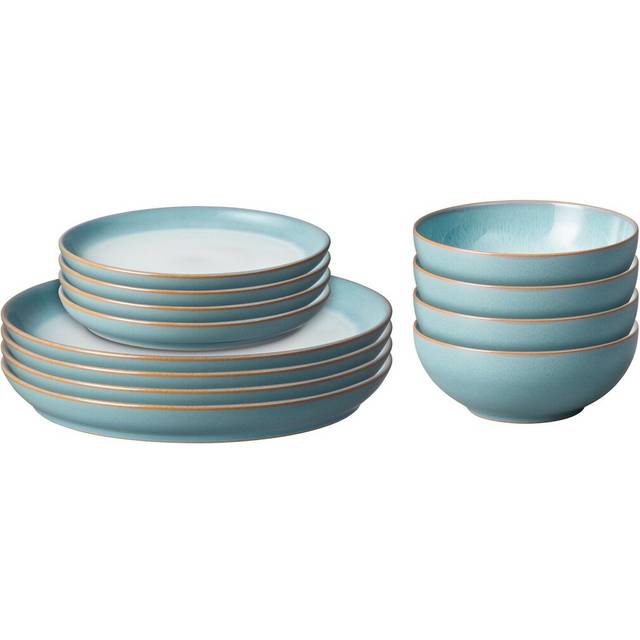 Denby Azure Haze 12 Piece Dinnerware Set, Service for 4 - Blue (12)