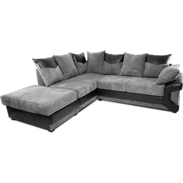 (Right Hand Facing) Dino Corner Sofa Faux Leather Fabric