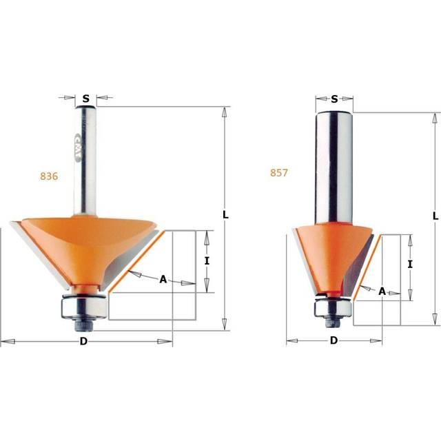 Cmt Bevel Cutters 7/8/936
