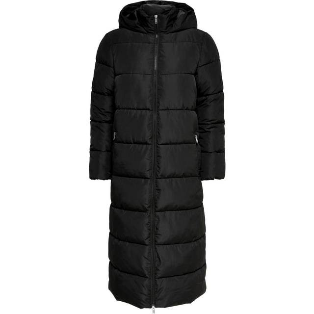 Only - Kappa onlAnna X Long Hood Puffer Coat - Svart