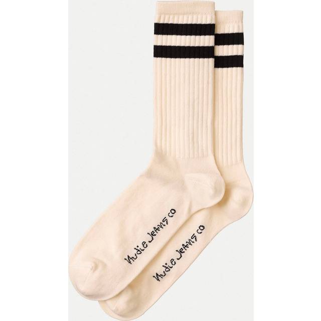 Nudie Jeans Amundsson Tennis Socks Off White/Black