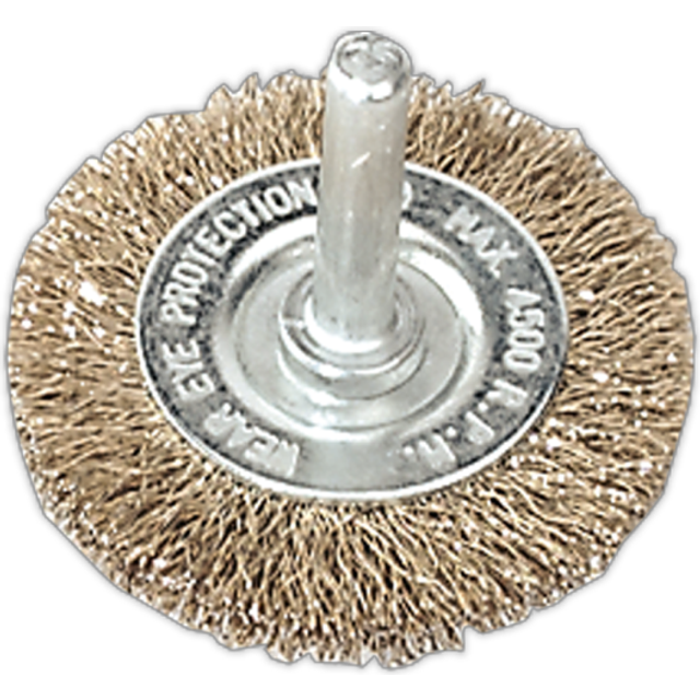 Sealey SFB50 Flat Wire Brush 50mm with 6mm Shaft