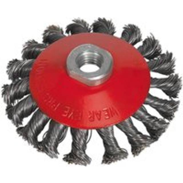 Sealey CWB101 Conical Wire Brush Ø100mm M14 x 2mm