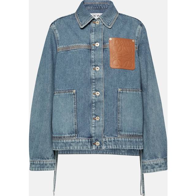 Loewe Womens Jeans Blue Workwear Cotton and Linen-blend Jacket 6 - JEANS BLUE