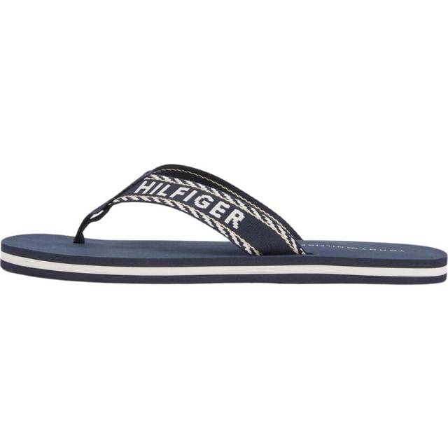 Tommy Hilfiger, Sko, Dame, Blå, 38 EU, Uld, Stilfulde sommersandaler