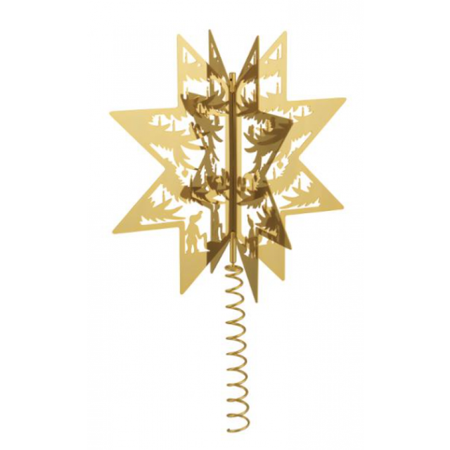 H.C. Andersen Home Top star gold plated Juletræspynt 19cm