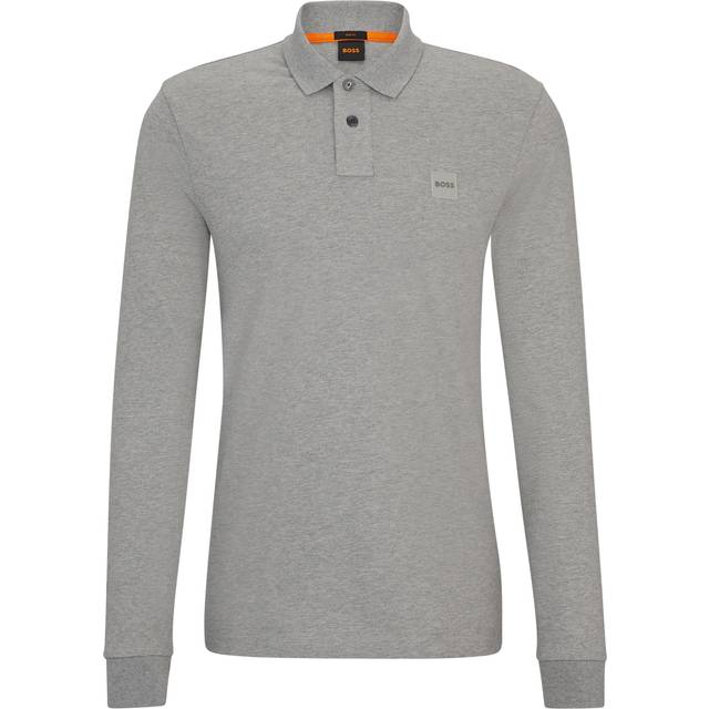 Passerby Long Sleeve Polo Shirt 051 Light Pastel Grey, XXX-Large