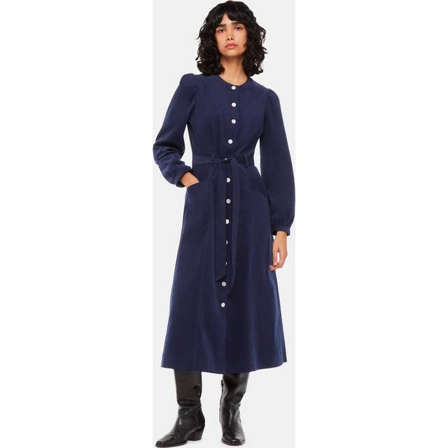 Navy Angelica Cord Midi Dress (8)