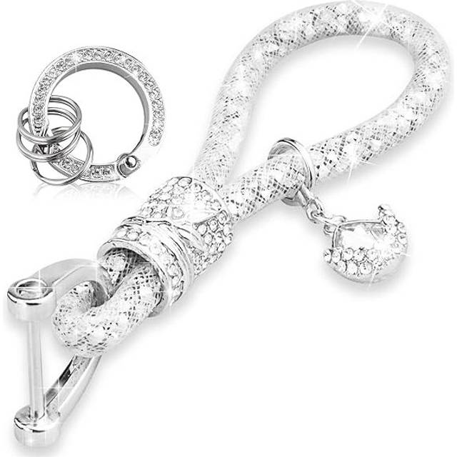 Cute Car keychain for Women, Crystal Keychain AccessoriesBling Wrist Lanyard for Keys, Car key