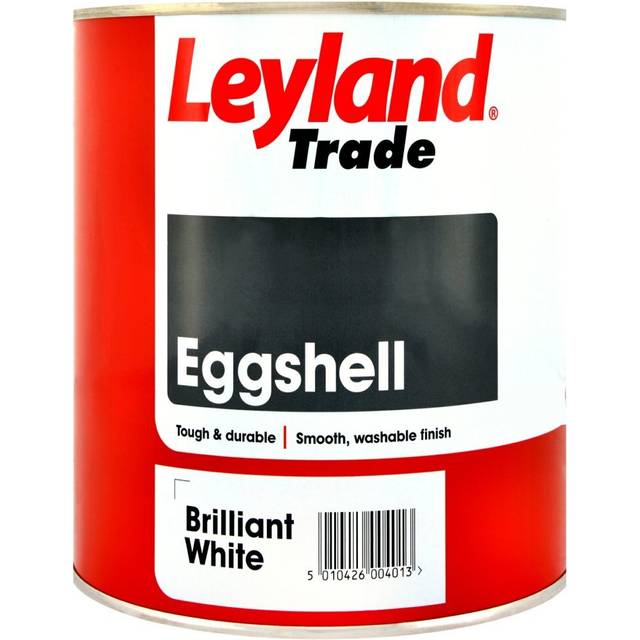 Leyland trade eggshell brilliant white paint 750ml
