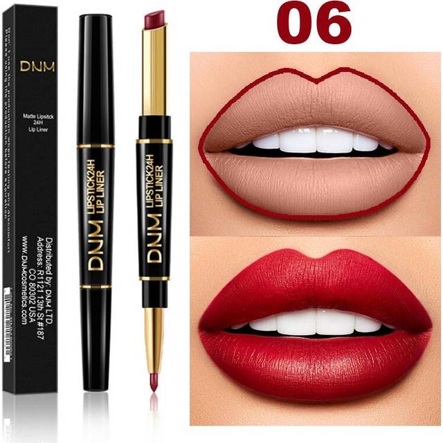 1pcs Double Ended Matte Lipstick Wateproof Long Lasting Lipsticks Brand Lip Makeup Cosmetics Dark Red Lips Liner Pencil TSLM1